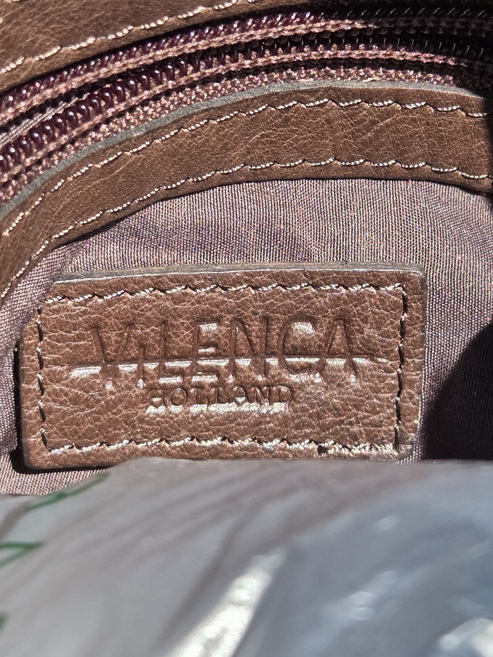 Vilenca Holland Brown Suede Fringe Hobo Leather Trim Boho Western Shoulder Bag - Picture 6 of 6